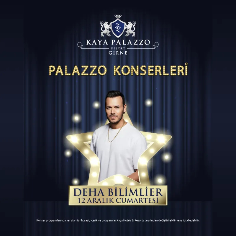 Deha Bilimlier gala afişi, 12 Aralık 2026 Cumartesi, Kaya Palazzo Resort