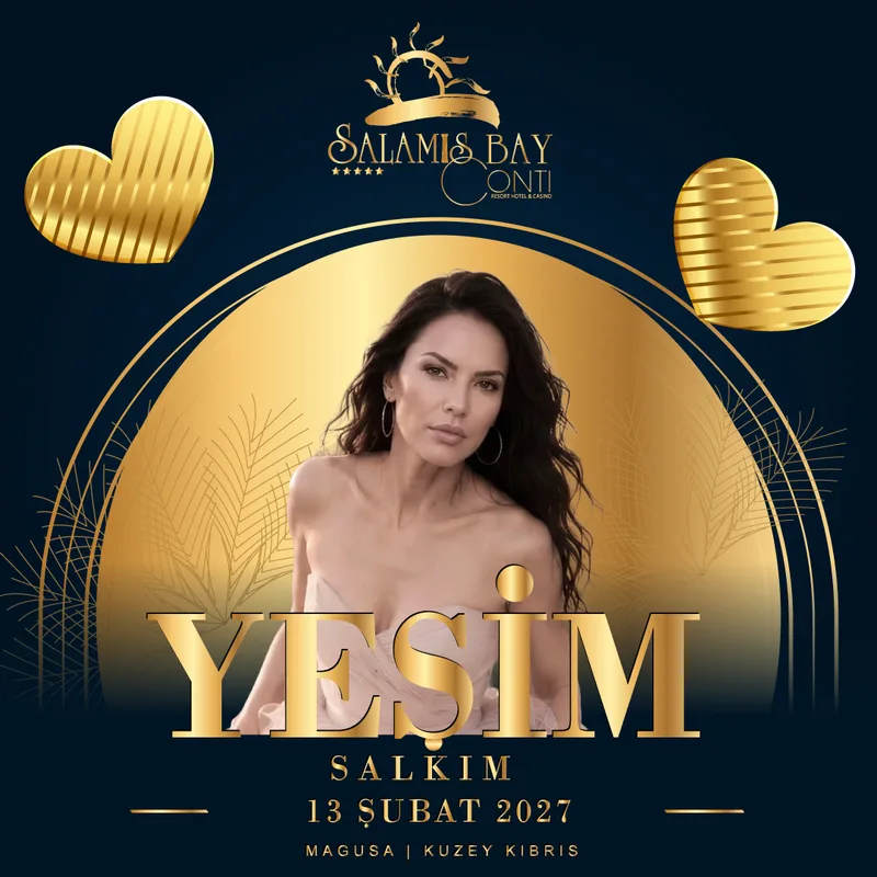 Yeşim Salkım gala afişi, 13 Şubat 2027 Cumartesi, Salamis Bay Conti Resort