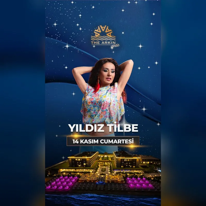 Yıldız Tilbe gala afişi, 14 Kasım 2026 Cumartesi, The Arkın İskele Hotel