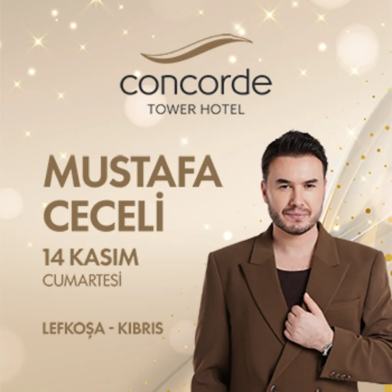 Mustafa Ceceli gala afişi, 14 Kasım 2026 Cumartesi, Concorde Tower Hotel