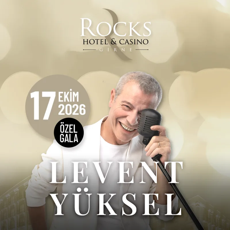 Levent Yüksel gala afişi, 17 Ekim 2026 Cumartesi, Rocks Hotel