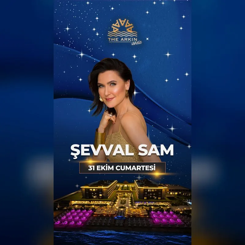 Şevval Sam gala afişi, 31 Ekim 2026 Cumartesi, The Arkın İskele Hotel