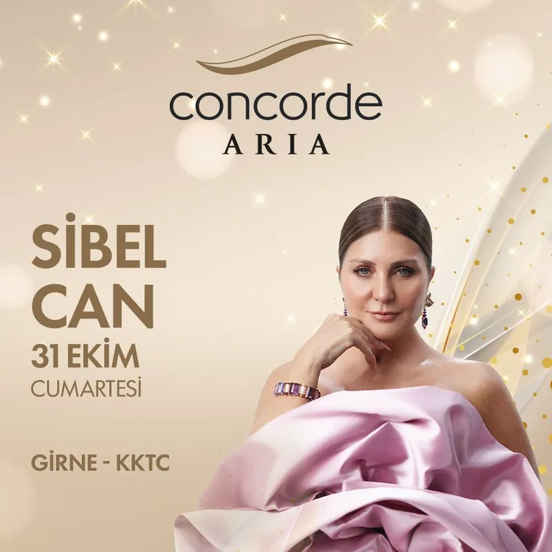 Sibel Can gala afişi, 31 Ekim 2026 Cumartesi, Concorde Aria Hotel