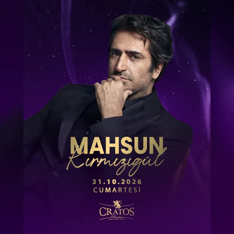 Mahsun Kırmızıgül gala afişi, 31 Ekim 2026 Cumartesi, Cratos Premium Hotel