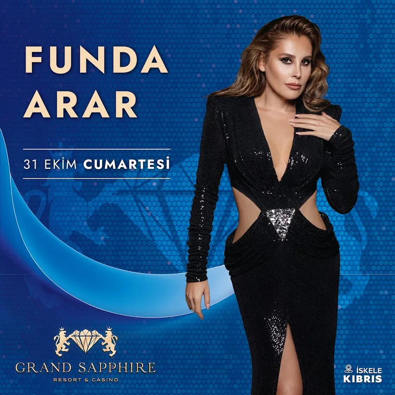 Funda Arar gala afişi, 31 Ekim 2026 Cumartesi, Grand Sapphire Resort Hotel