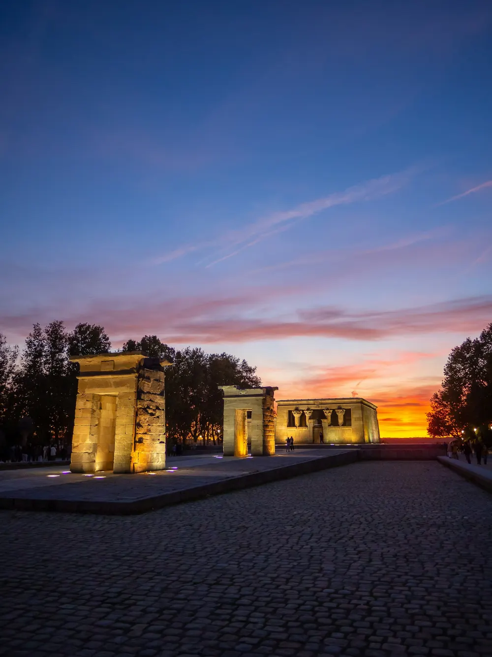 Templo de Debod'da gün batımı